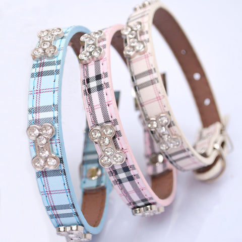 Fashion Plaid Dog Collar - Paws Palace